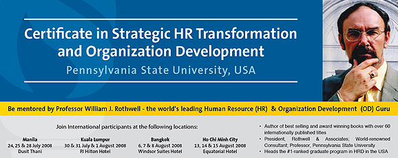 certificate in strategic HR transformation and OD by William Rothwell